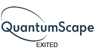 QuantumScape logo with the word'EXITED' underneath. EXITED means PEAK6 has ceased investing financially.