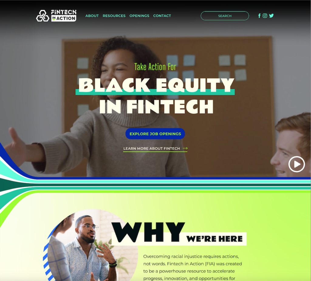 A preview of the homepage from fintechinaction.com