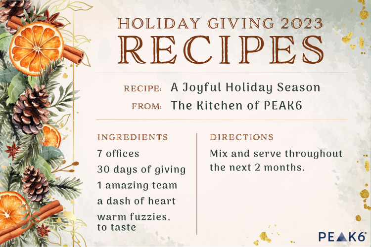 A recipe for a joyful holiday season.